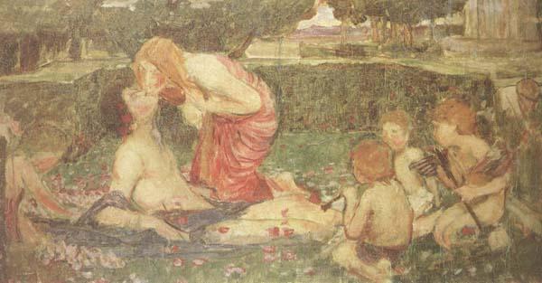 John William Waterhouse Study for  The Awakening of Adonis (mk41) oil painting picture